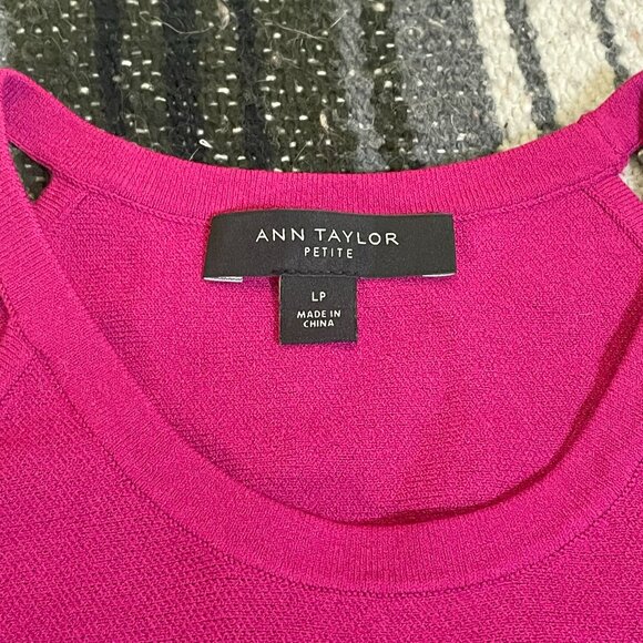 Ann Taylor Maroon Going Out Top - Petite Large - Picture 2 of 3